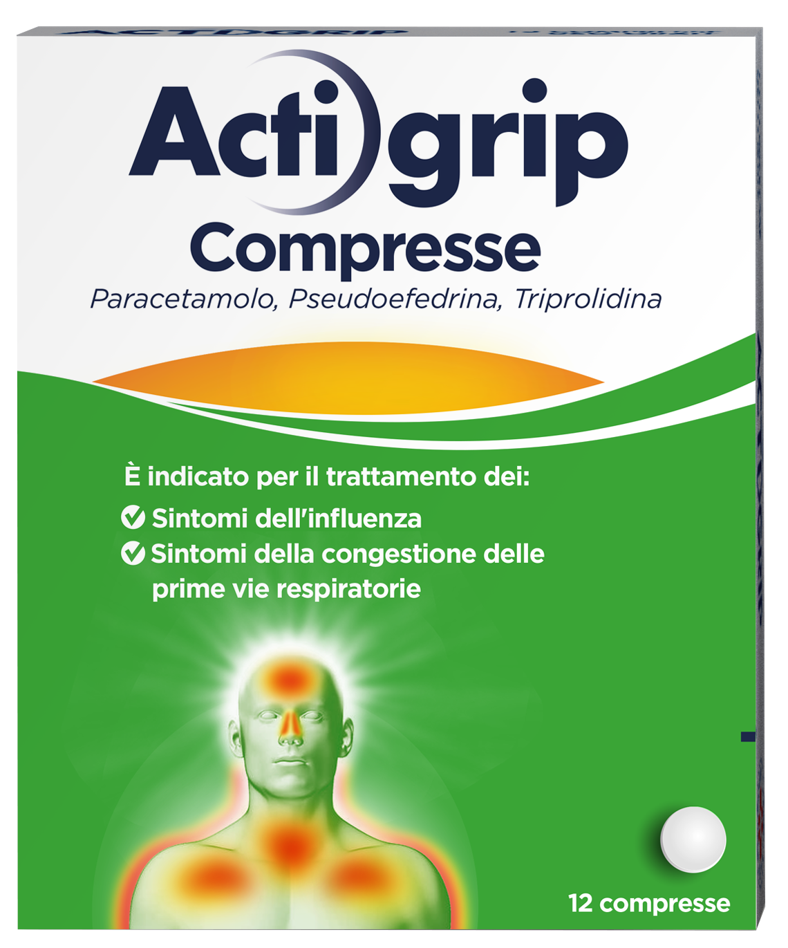 ACTIGRIP*12CPR 2,5+60+500MG ACTIGRIP*12CPR 2,5+60+500MG