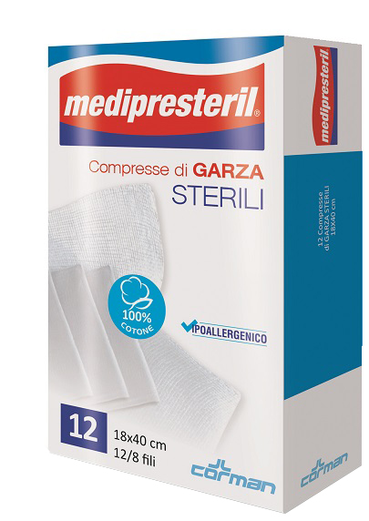 GARZA MEDIPRESTERIL 12/8 18X40 GARZA MEDIPRESTERIL 12/8 18X40