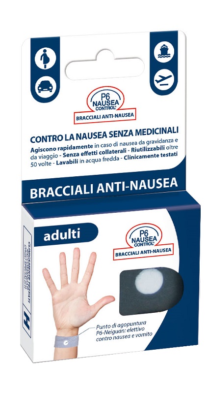 BRACCIALE ANTI NAUSEA PER ADULTI P6 NAUSEA CONTROL 2 PEZZI
