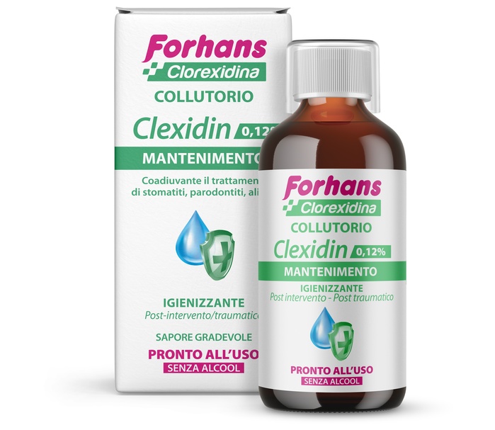 FORHANS COLLUTORIO CON CLOREXIDINA 0,12 CLEXIDIN SENZA ALCOOL 200 ML
