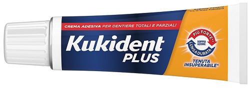 KUKIDENT PLUS DOPPIA AZIONE TENUTA INSUPERABILE CREMA ADESIVA DENTIERE 65 G