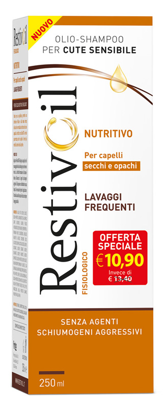 RESTIVOIL NUTRITIVO PER CAPELLI SECCHI E OPACHI LAVAGGI FREQUENTI OFFERTA SPECIALE 250 ML