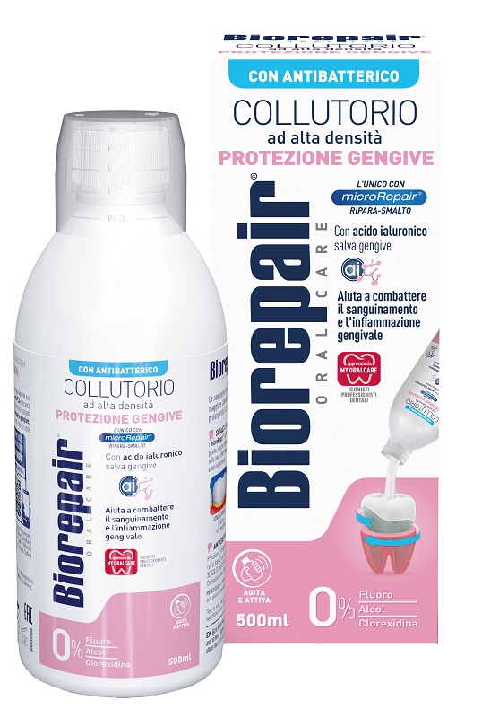 BIOREPAIR ORAL CARE COLLUTORIO ALTA INTENSITA’ CON ANTIBATTERICO PROTEZIONE GENGIVE 500 ML