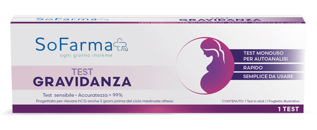 TEST AUTODIAGNOSTICO GRAVIDANZA SOFARMAPIU’
