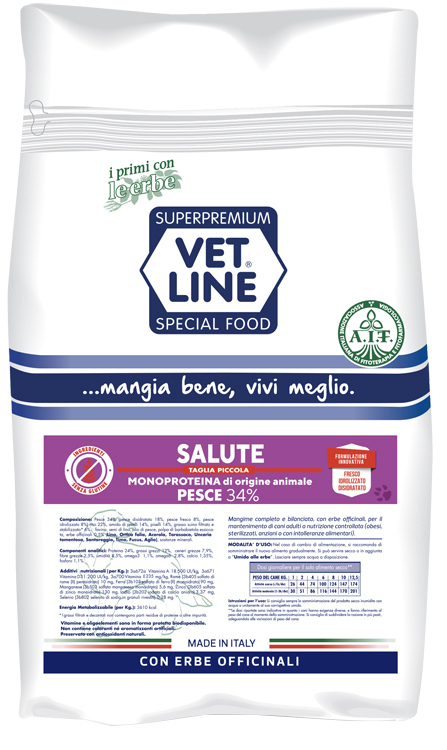 VET LINE SALUTE PESCE TP ALIMENTO SECCO PER CANI 800 G