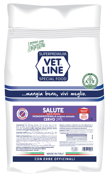 VET LINE SALUTE CERVO TAGLIE PICCOLE 800 G